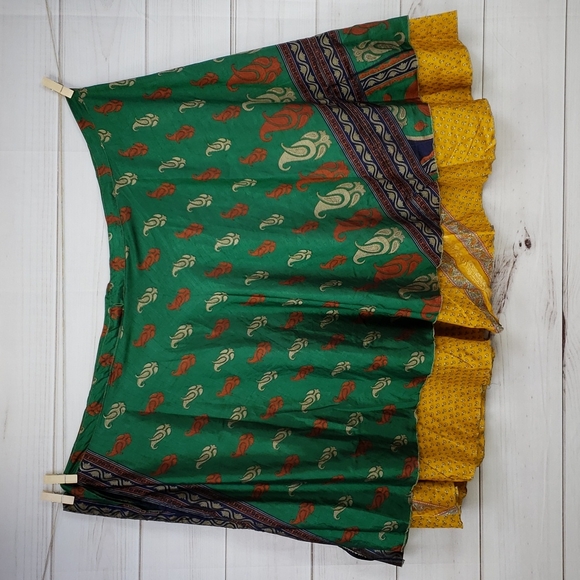 Darn Good Yarn Sari Silk Wrap Skirt Tea Goddess - Picture 5 of 16